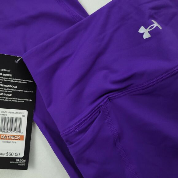 Under Armour Leggings Womens Size XS Blue Cropped Pockets Moisture Wicking - Picture 8 of 8
